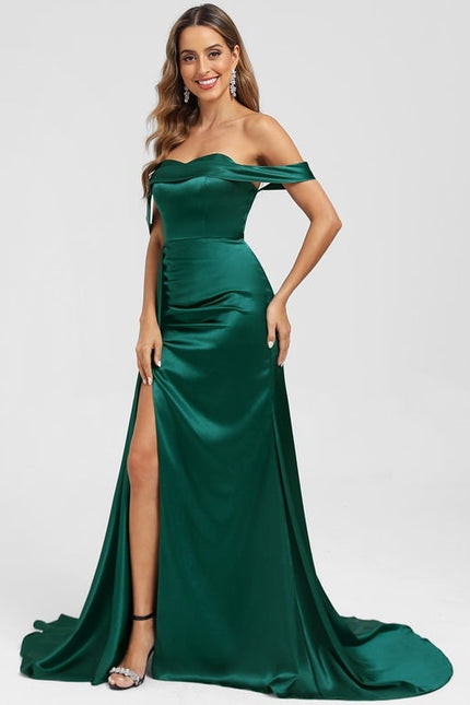 Robe De Bal Satin Émeraude - gallery 3