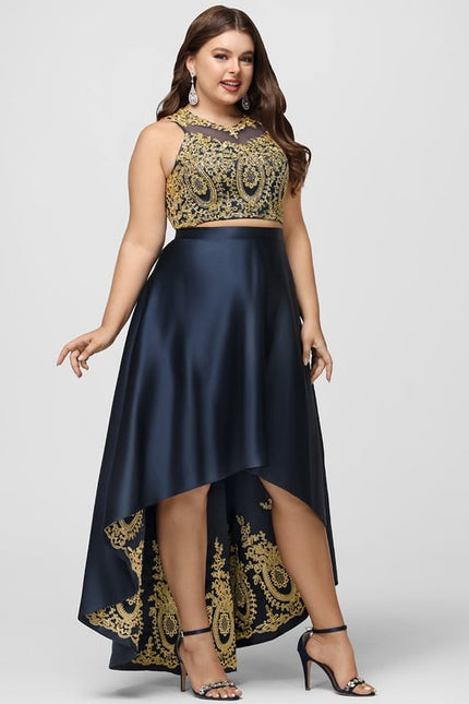 Robe De Bal Asymétrique Dorée - gallery 8