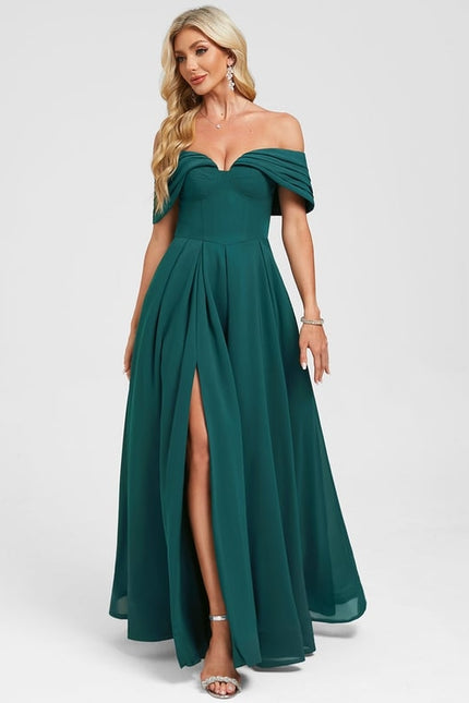 Robe De Bal Mousseline Émeraude - gallery 2