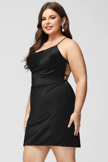 Robe De Bal Satin Noir Chic - gallery 5