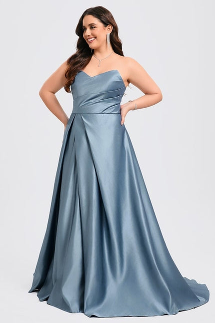 Robe De Bal Fluide Argentée - gallery 7