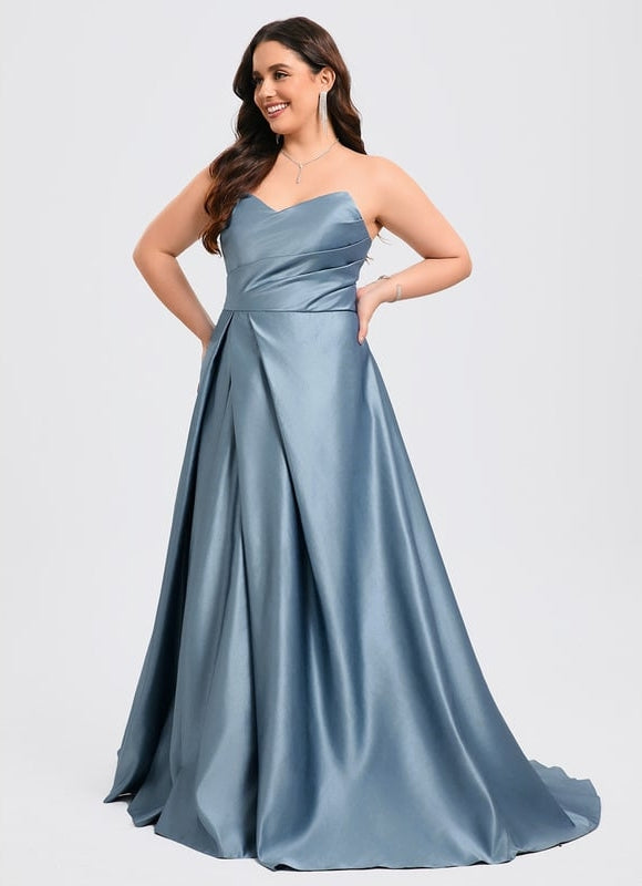 Robe De Bal Fluide Argentée - gallery 7