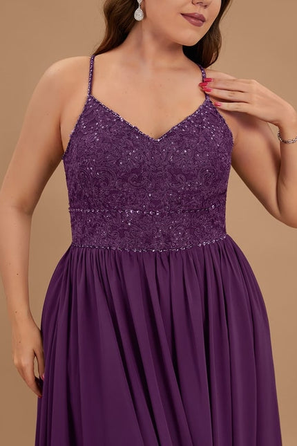 Robe De Bal Violette Brodée - gallery 8