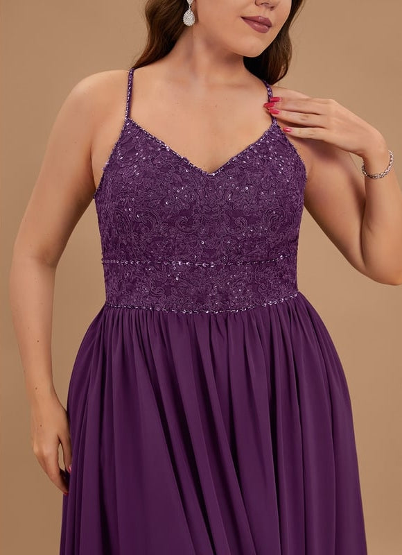 Robe De Bal Violette Brodée - gallery 8