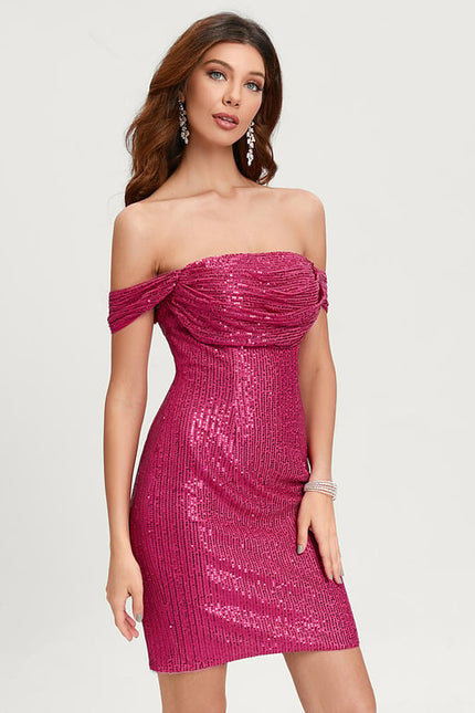 Robe De Bal Fuchsia Pailletée - gallery 2