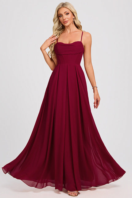 Robe De Bal Longue Bordeaux