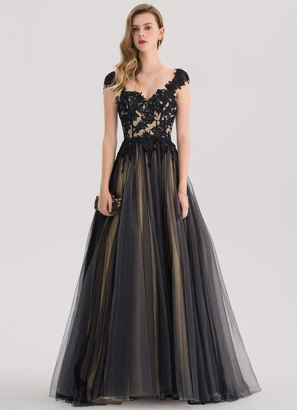 Robe De Bal Noir Doré Chic