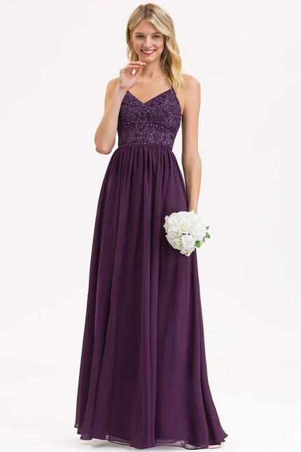 Robe De Bal Violette Brodée - gallery 3