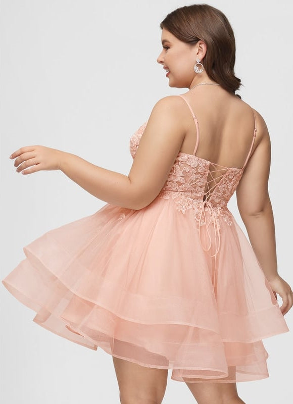 Robe De Bal Courte Tulle Brodée - gallery 8