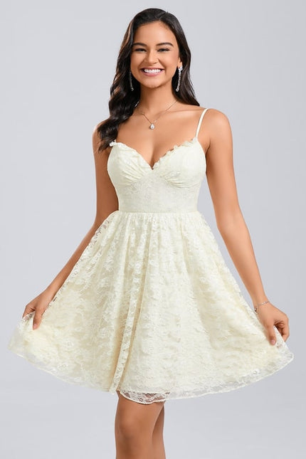 Robe De Bal Dentelle Crème