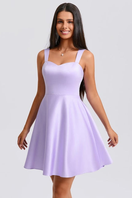 Robe De Bal Satin Lilas - gallery 1