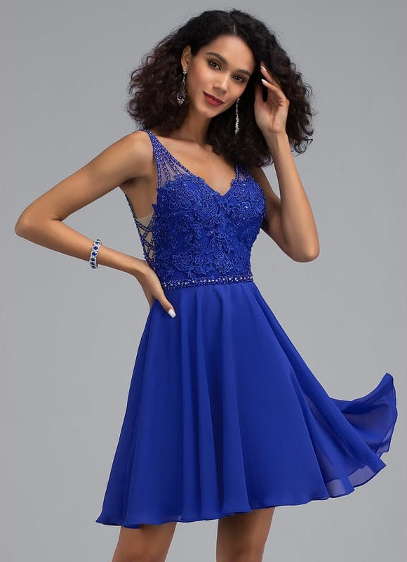 Robe De Bal Bleu Poudré Chic - gallery 7