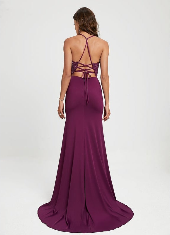 Robe De Bal Traîne Violet - gallery 1