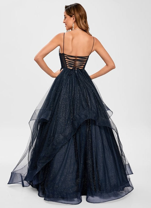 Robe De Bal De Bal Tulle Étoilé - gallery 4