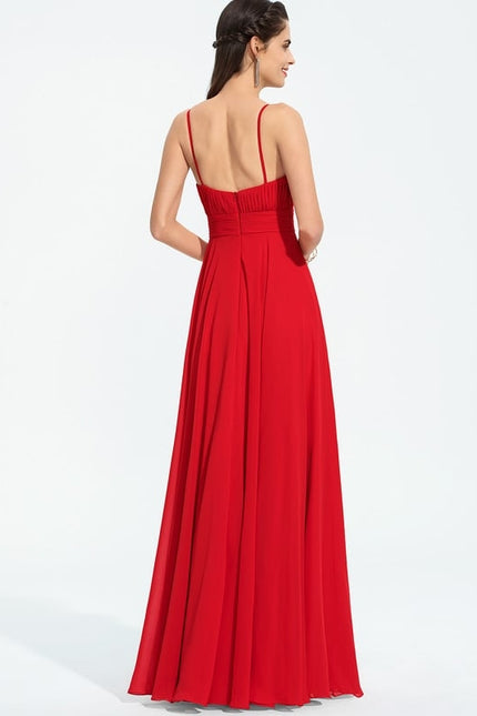 Robe De Bal Fluide Bordeaux - gallery 1