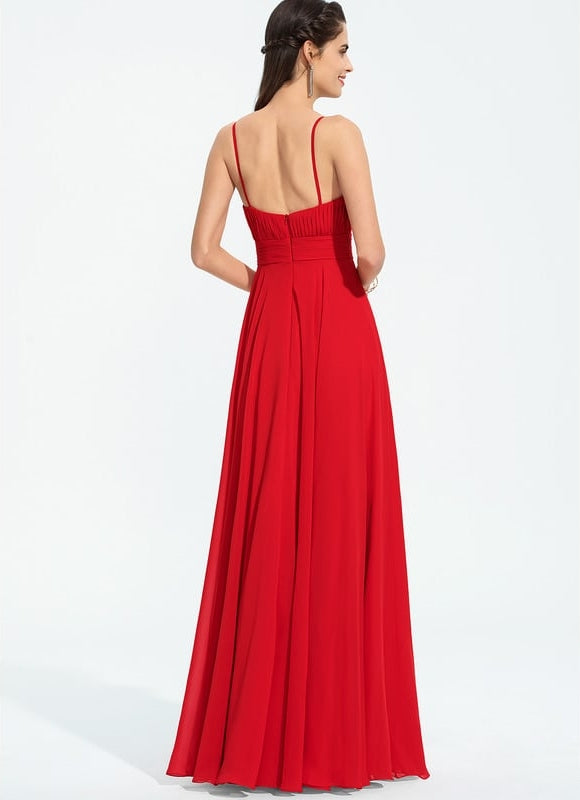 Robe De Bal Fluide Bordeaux - gallery 1