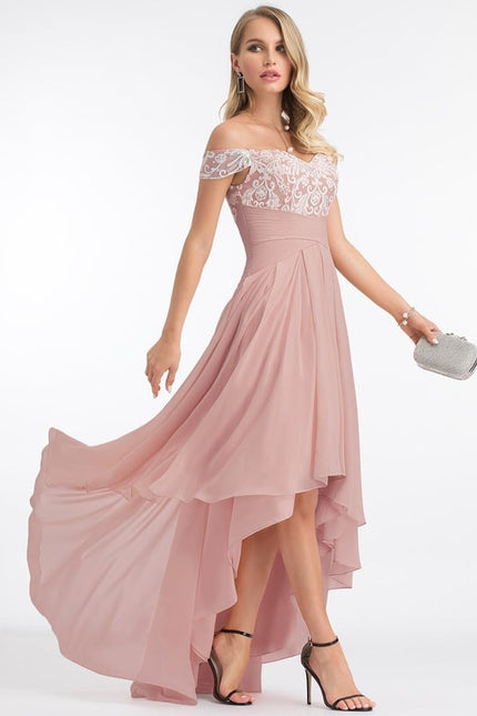 Robe De Bal Asymétrique Brodée - gallery 7