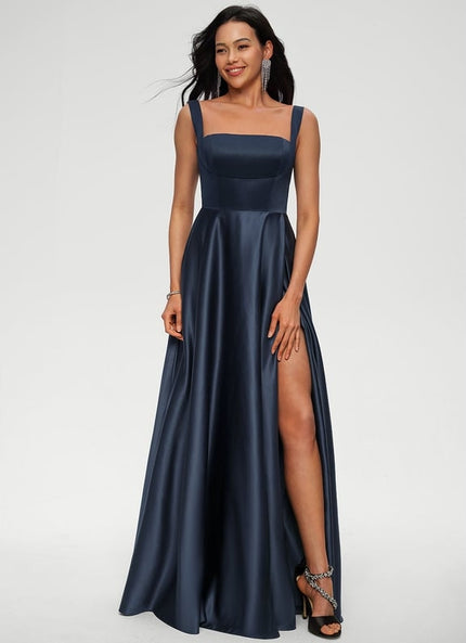 Robe De Bal Satin Marine Chic