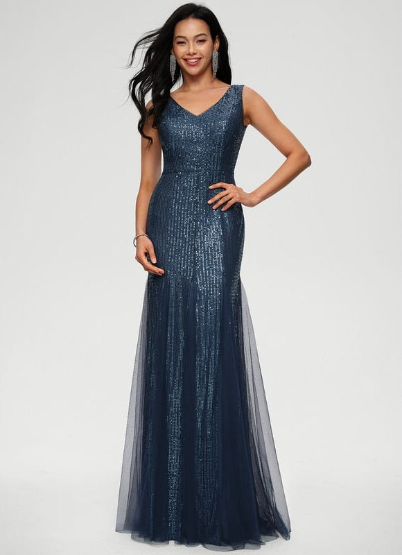 Robe De Bal Pailletée Nude