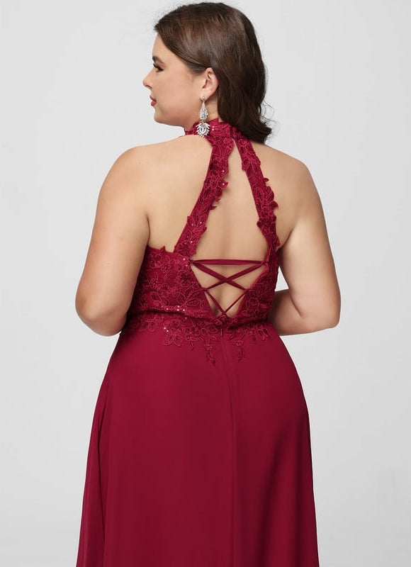 Robe De Bal Chic Bordeaux Aérien - gallery 7