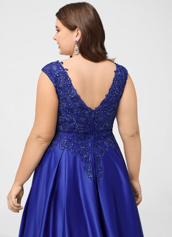 Robe De Bal Satinée Royal - gallery 8