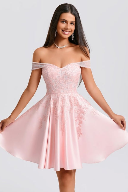 Robe De Bal Satin Rose