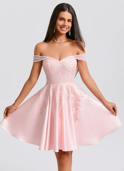 Robe De Bal Satin Rose