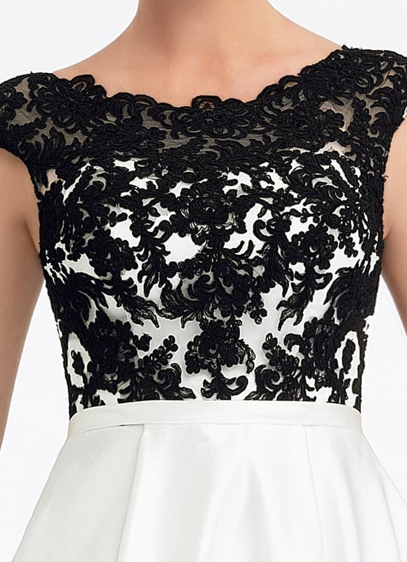 Robe De Bal Asymétrique Dentelle - gallery 8