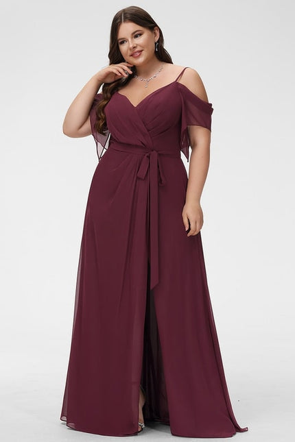 Robe De Bal Fluide Bordeaux - gallery 9