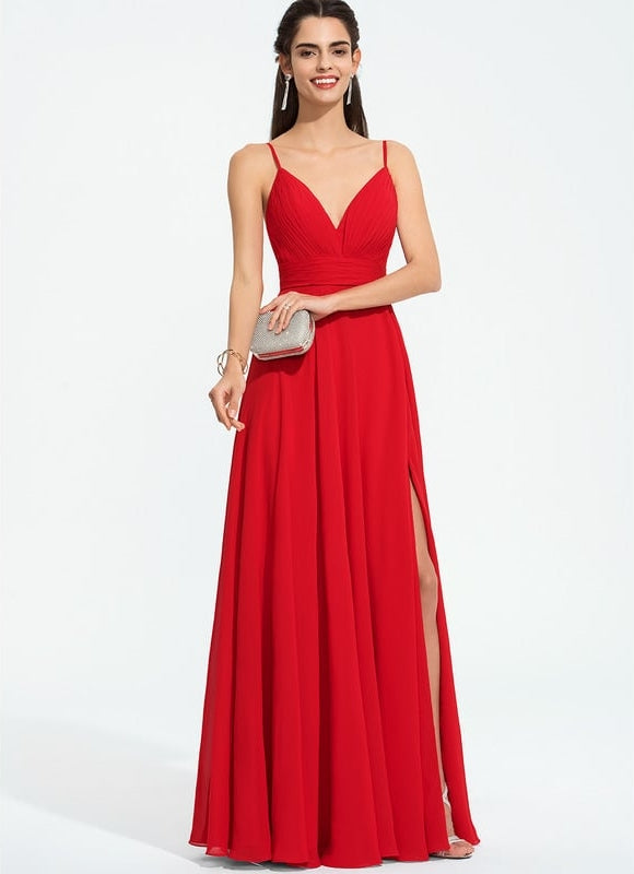 Robe De Bal Fluide Bordeaux - gallery 2