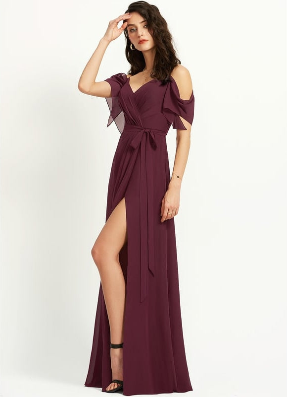 Robe De Bal Fluide Bordeaux - gallery 3