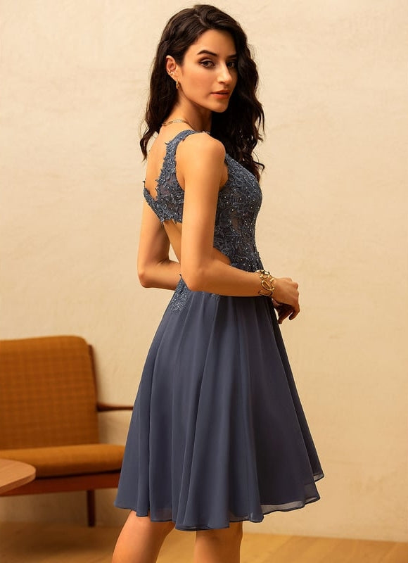 Robe De Bal Bleu Poudré Chic - gallery 2