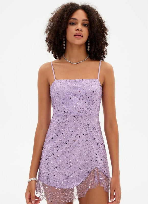 Robe De Bal Pailletée Lilas