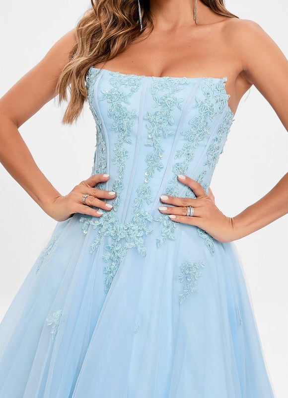 Robe De Bal Nuageuse Azur - gallery 6