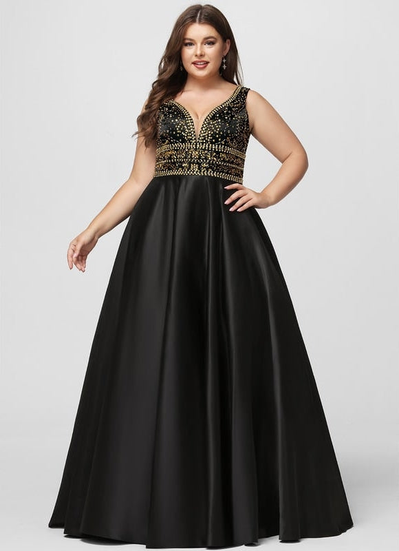 Robe De Bal Satinée Verte - gallery 5