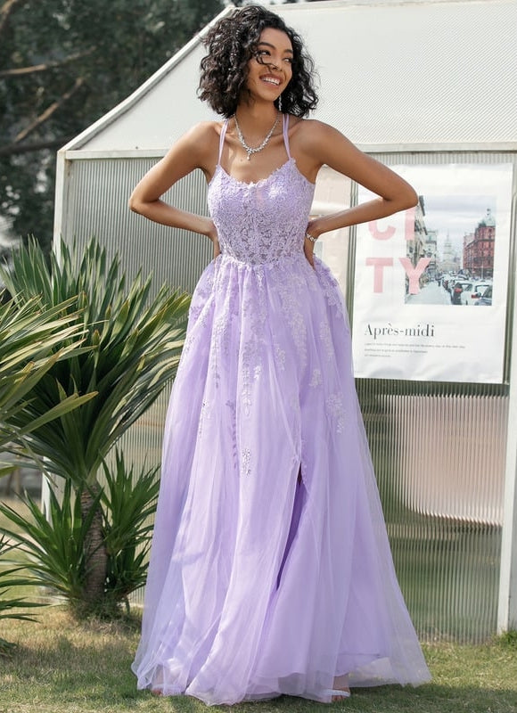 Robe De Bal Lavande Élégante - gallery 2