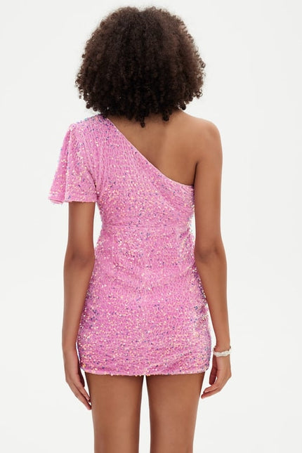 Robe De Bal Pailletée Rose - gallery 3