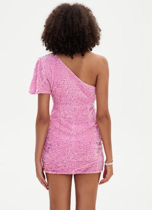 Robe De Bal Pailletée Rose - gallery 3