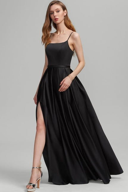 Robe De Bal Satin Noir - gallery 3
