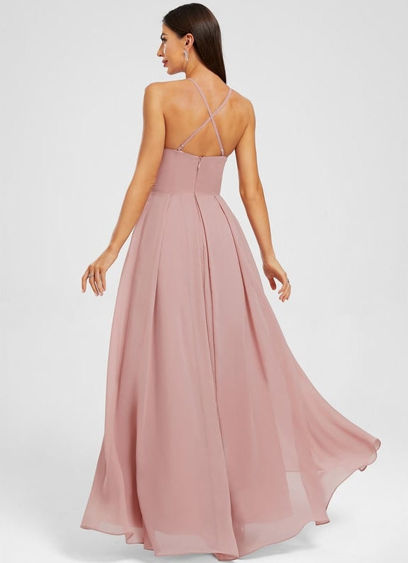 Robe De Bal Mousseline Asymétrique - gallery 6