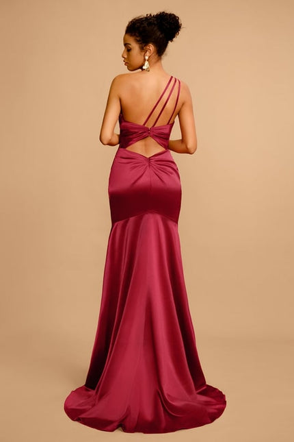 Robe De Bal Rouge Satiné Luxe - gallery 2