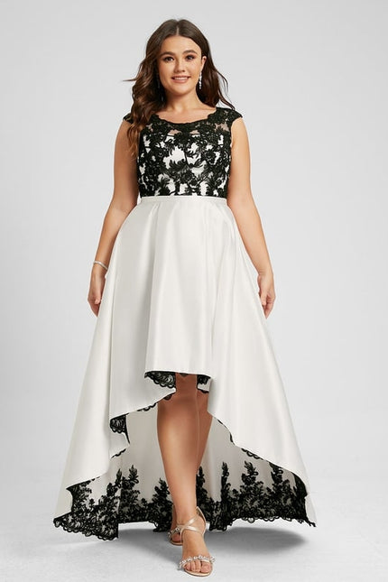 Robe De Bal Asymétrique Dentelle - gallery 9