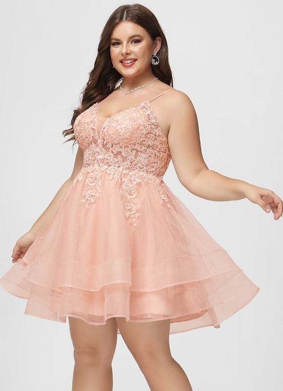 Robe De Bal Courte Tulle Brodée - gallery 9