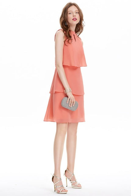 Robe De Bal Mousseline Rose Pâle - gallery 2