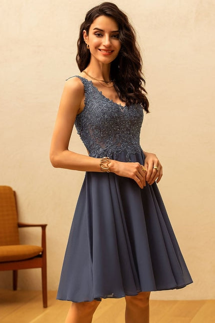 Robe De Bal Bleu Poudré Chic - gallery 4