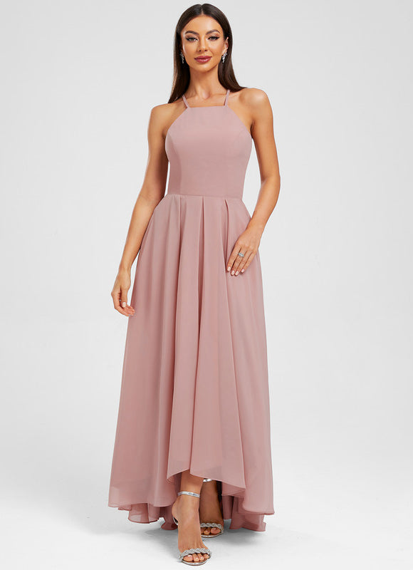 Robe De Bal Mousseline Asymétrique - gallery 1