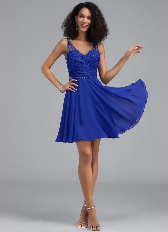 Robe De Bal Bleu Poudré Chic - gallery 3