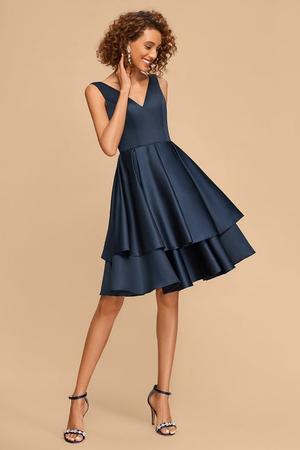 Robe De Bal Cocktail Satinée - gallery 4