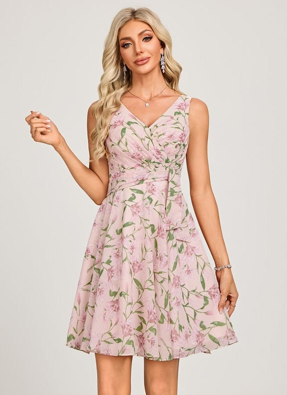 Robe De Bal Col V Fluide - gallery 1