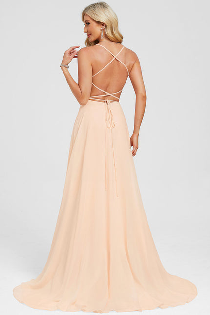 Robe De Bal Pêche Élégante - gallery 4